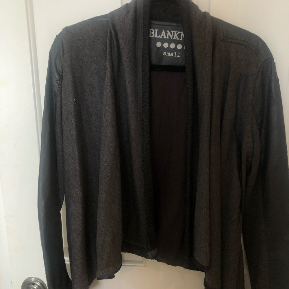 BLANK NYC Leather sweatshirt jacket